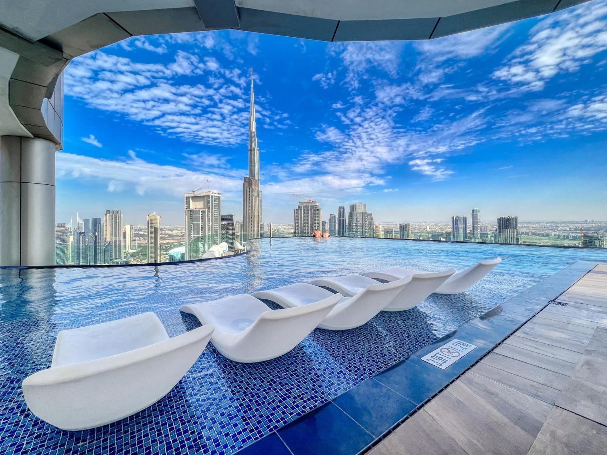 Highest Infinity Pool In Downtown Dubai Lejlighed Eksteriør billede