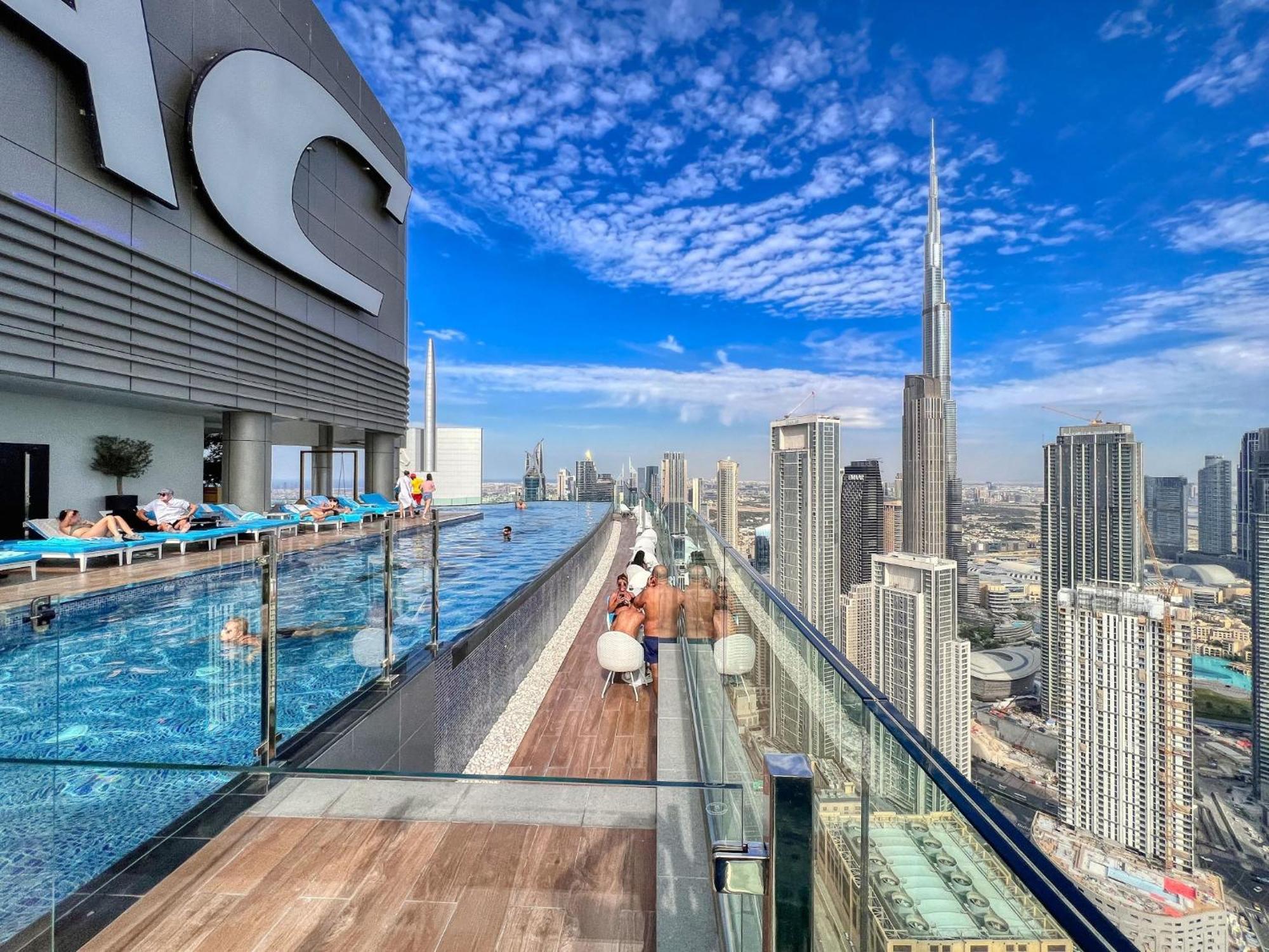 Highest Infinity Pool In Downtown Dubai Lejlighed Eksteriør billede